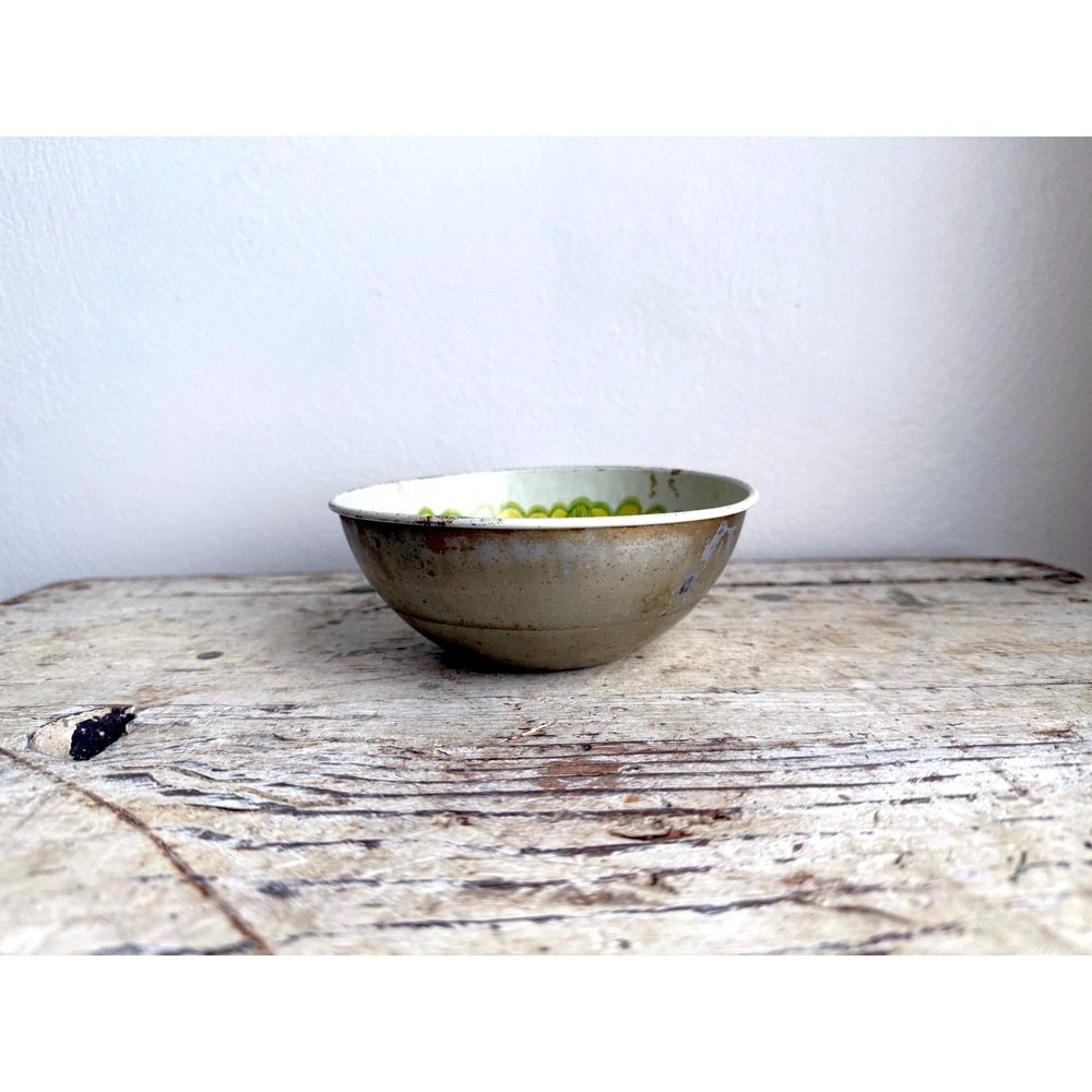 Vintage Cheinco Mammoth Salted Nuts Bowl The Kelly Co 1970s Green Yellow - Picture 4 of 9
